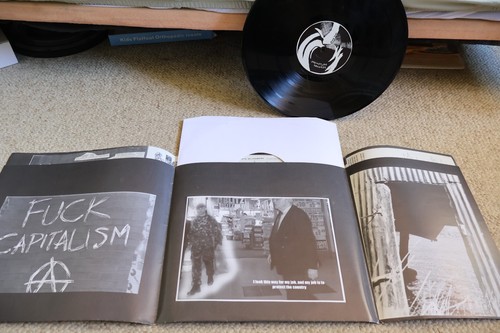 Record punk skin words - record, oi,